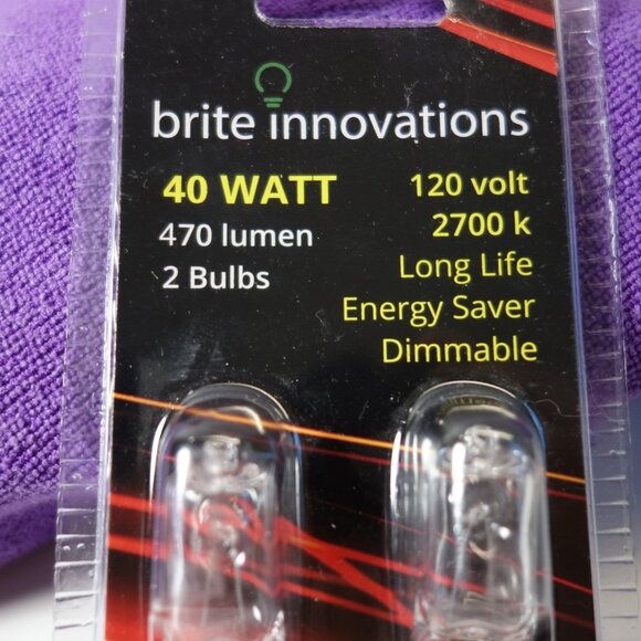 Brite Innovations G9 Halogen Bulb, 40 Watt 2 Pack – Energy Saving - Dimmable - Picture 2 of 4